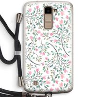 Sierlijke bloemen: LG K10 (2016) Transparant Hoesje met koord
