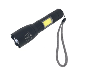 Huismerk Premium Militaire Zaklamp Met COB LED - 14 x 3,3 cm