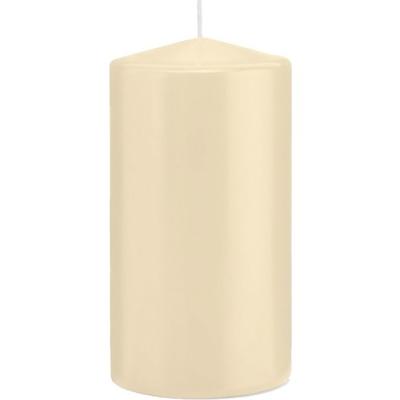 Cilinderkaars/stompkaars - cremewit - 8 x 15 cm - 69 branduren
