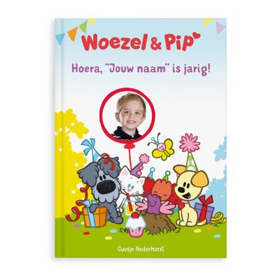 Woezel & Pip boek met naam en foto - Verjaardag - XL (Softcover)