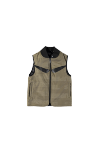 SUPERREBEL Jongens bodywarmer softshell Reef - Army groen