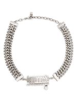 DSQUARED2 Gothic logo-lettering choker necklace - Argent