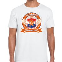 Wit Holland drinking team t-shirt heren - thumbnail