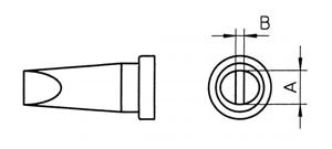 Weller LT-D Soldeerpunt Beitelvorm, recht Grootte soldeerpunt 4.6 mm Lengte soldeerpunt: 13 mm Inhoud: 1 stuk(s)