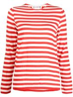 Comme Des Garçons Girl pull rayé à col rond - Rouge