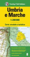 Fietskaart - Wegenkaart - landkaart 8 Umbrië / Marche | Touring Club Italiano