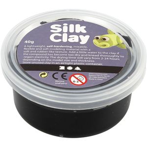 Creativ Company Silk Clay Boetseerklei 40 g Zwart 1 stuk(s)