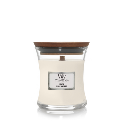 WoodWick linen mini candle