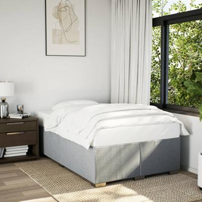 Bedframe zonder matras 120x200 cm stof lichtgrijs