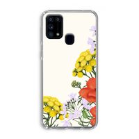 Wilde bloemen: Samsung Galaxy M31 Transparant Hoesje