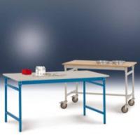 Manuflex BB3031.7035 Bijzettafel basis stationair met melamine tafelblad in lichtgrijs RAL 7035, bxdxh: 1250 x 600 x 780 mm Grijs-wit (RAL 7035)