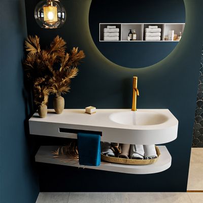 MONDIAZ RIVA 120cm Wastafel met planchet kleur Talc. Wastafel DULCET rechts 1 kraangaten kleur Talc. MONDIAZ RIVA 120cm Wastafel met planchet kleur Talc. Wastafel DULCET rechts 1 kraangaten kleur Talc.