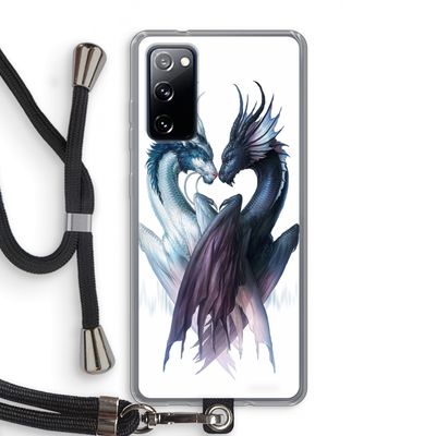 Yin Yang Dragons: Samsung Galaxy S20 FE / S20 FE 5G Transparant Hoesje met koord
