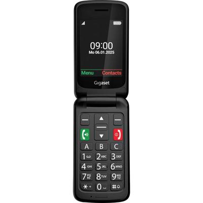 Gigaset GL595 Mobiele telefoon SOS-knop, Spatwaterdicht, Stofvrij Zwart