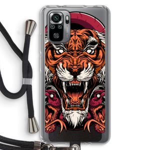 Tiger and Rattlesnakes: Xiaomi Redmi Note 10S Transparant Hoesje met koord
