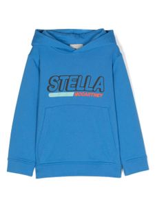 Stella McCartney Kids hoodie en coton à logo imprimé - Bleu