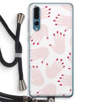 Hands pink: Huawei P20 Pro Transparant Hoesje met koord