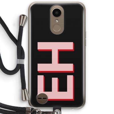 Monogram: LG K10 (2017) Transparant Hoesje met koord