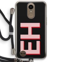 Monogram: LG K10 (2017) Transparant Hoesje met koord
