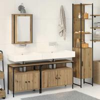 4-Delige Badkamer Meubelset in Artisan Eiken, Geengineerd Hout
