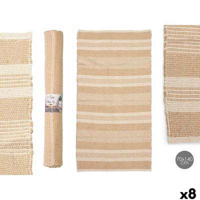 Tapijt GiftDecor NO.01 Wit Bruin 70 x 140 cm (8 Stuks)