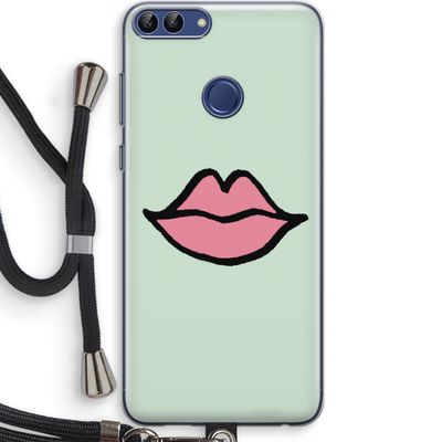 Kusje: Huawei P Smart (2018) Transparant Hoesje met koord