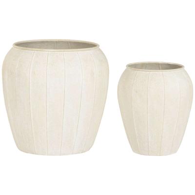 Grondlegger Home ESPRIT Beige Metaal Scandi (2 Onderdelen)