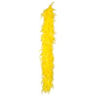Kerst boa - veren slinger - geel - 180 cm - 50 gram - kerstboomversiering - kerstslinger