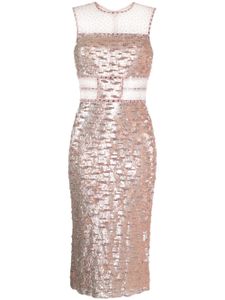 Jenny Packham robe mi-longue Nixie brodée de sequins - Rose