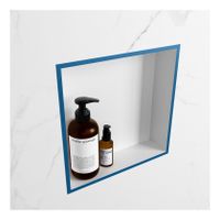 Wandnis Solid Surface Easy | In- en opbouw | 30x30x8 cm | 1 vak | Jeans/Talc