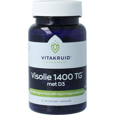 Vitakruid Visolie 1400 + D3 triglyceriden EPA 40% DHA 30%