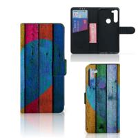 Motorola G8 Power | Book Style Case | Wood Heart - Cadeau voor je Vriend