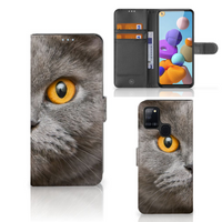Telefoonhoesje met Pasjes Samsung Galaxy A21s Britse Korthaar - thumbnail
