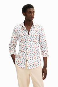 Bloemenprint overhemd - WHITE - L