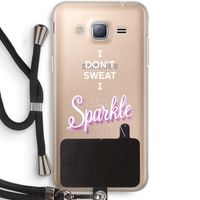 Sparkle quote: Samsung Galaxy J3 (2016) Transparant Hoesje met koord