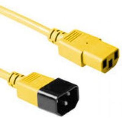 ACT Netsnoer C13 - C14 geel 0,6 m