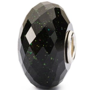 Trollbeads TGLBE-30076 Kraal Groene Goudsteen Facet zilver-glas
