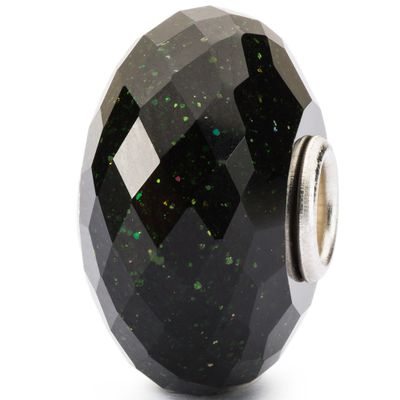 Trollbeads TGLBE-30076 Kraal Groene Goudsteen Facet zilver-glas