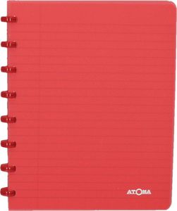 Atoma Trendy schrift, ft A5, 144 bladzijden, commercieel geruit, transparant rood
