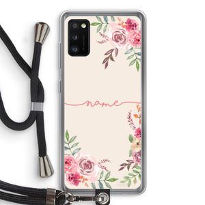 Rozen: Samsung Galaxy A41 Transparant Hoesje met koord