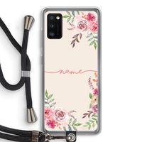 Rozen: Samsung Galaxy A41 Transparant Hoesje met koord