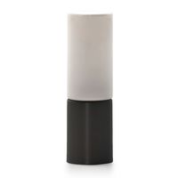 Home sweet home cilinder tafellamp 33 zwart / wit glas