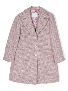 Simonetta manteau en tweed à simple boutonnage - Rose