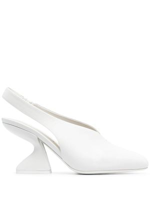 Ferragamo escarpins 95 mm à bride arrière - Blanc