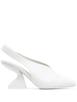 Ferragamo escarpins 95 mm à bride arrière - Blanc Ferragamo escarpins 95 mm à bride arrière - Blanc