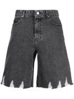 System raw-cut denim shorts - Gris