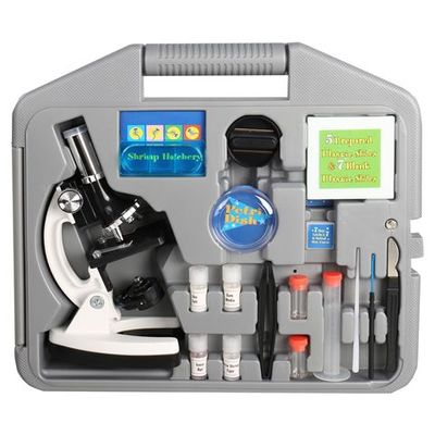 Byomic beginners microscoopset 100, 400 en 900x in koffer