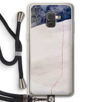 Stone White: Samsung Galaxy A8 (2018) Transparant Hoesje met koord