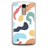 Memphis Shapes Blue: LG K10 (2016) Transparant Hoesje