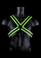 Cross Harness - Glow in the Dark - Neon Green/Black - S/M - thumbnail